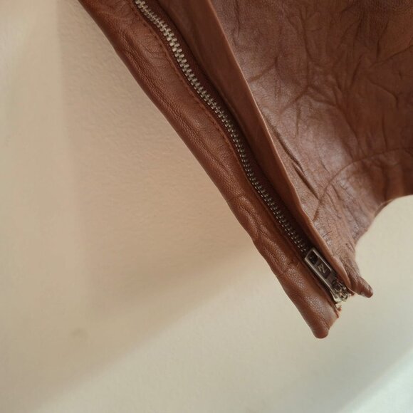 Zadig &Voltaire Crinkle leather trousers , brown S 38, 2020/21 runway collection - Picture 6 of 16